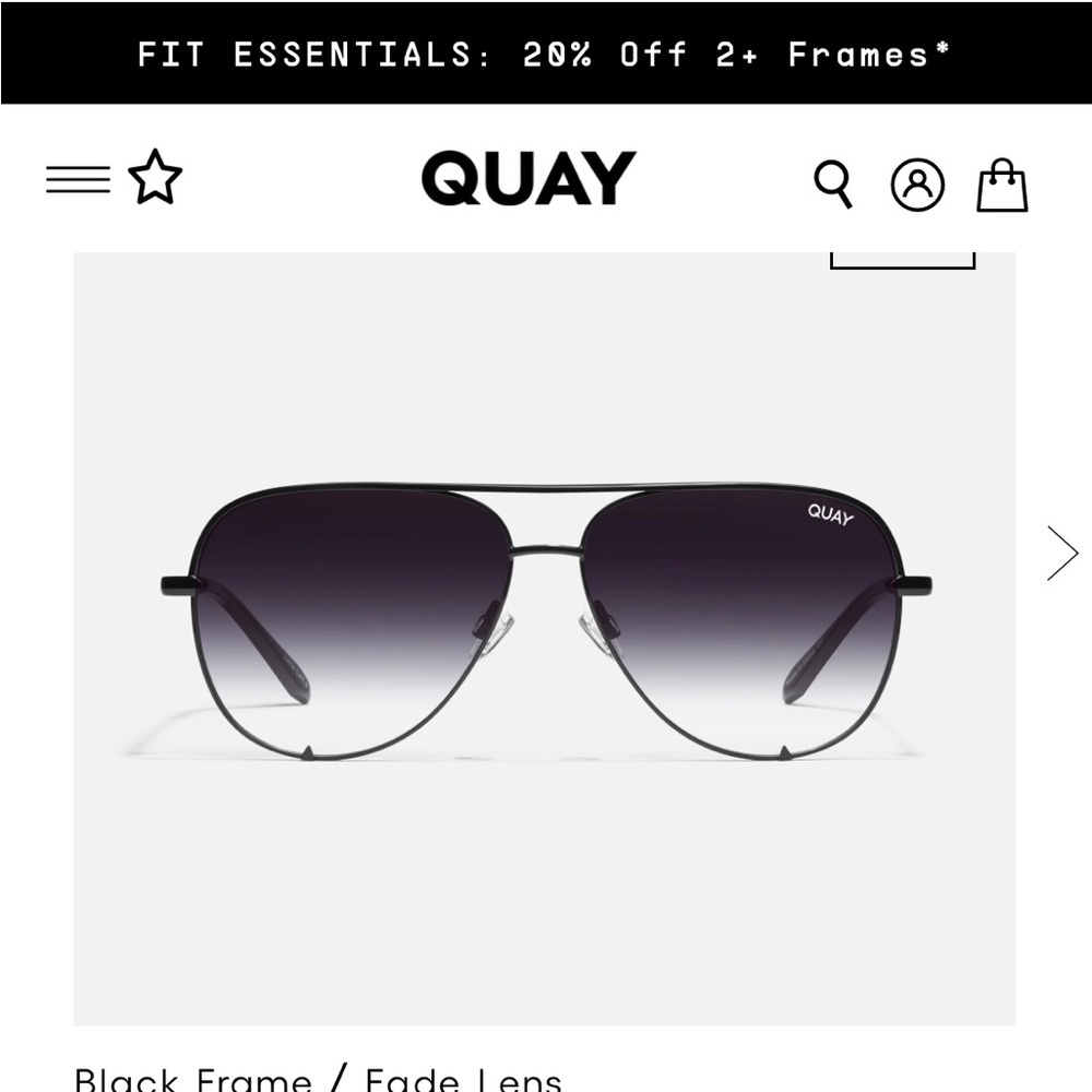 New standard High Key extra large sunglasses.